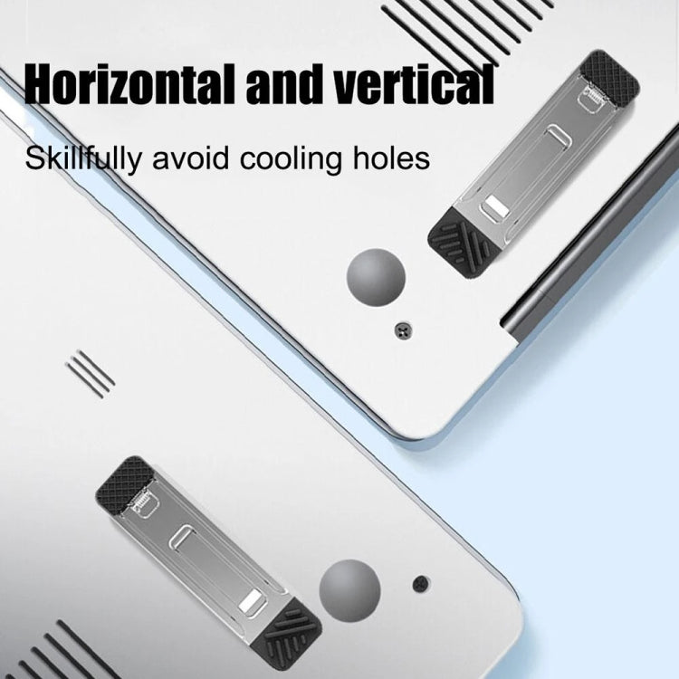2pcs Invisible Cooling Stand Heightening Pad For Laptop & Smartphones & Tablet - Light Gray
