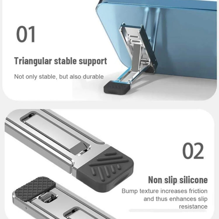 2pcs Invisible Cooling Stand Heightening Pad For Laptop & Smartphones & Tablet - Light Gray
