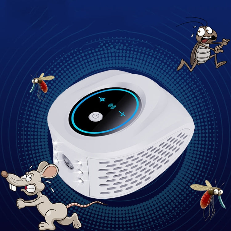 QSQ218 Multifunctional LED Household Indoor High-power Ultrasonic Mouse Repellent UK Plug
