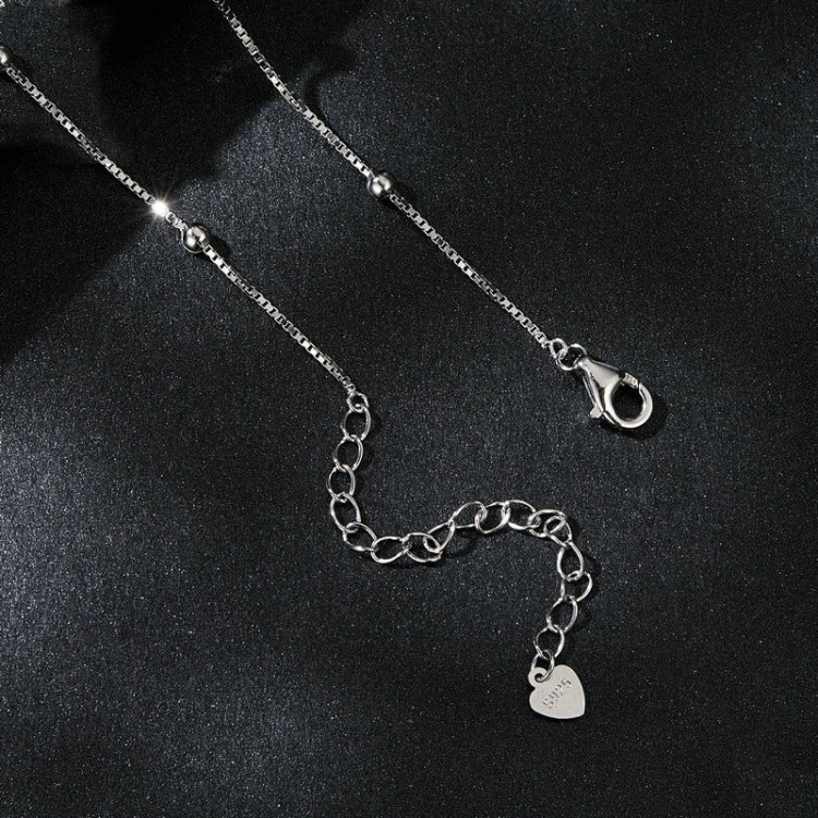 S925 Sterling Silver Platinum-plated Tassel Moissanite Double-layer Necklace - MSN034