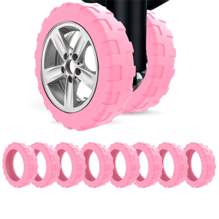 8pcs /Set Luggage Wheel Silicone Protective Cover Swivel Chair Wheel Sound Reducing Cover, Size: Large 5-7cm Wheels