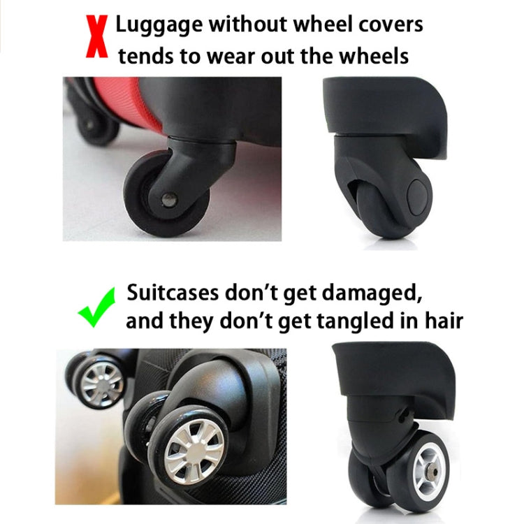 8pcs /Set Luggage Wheel Silicone Protective Cover Swivel Chair Wheel Sound Reducing Cover, Size: Large 5-7cm Wheels