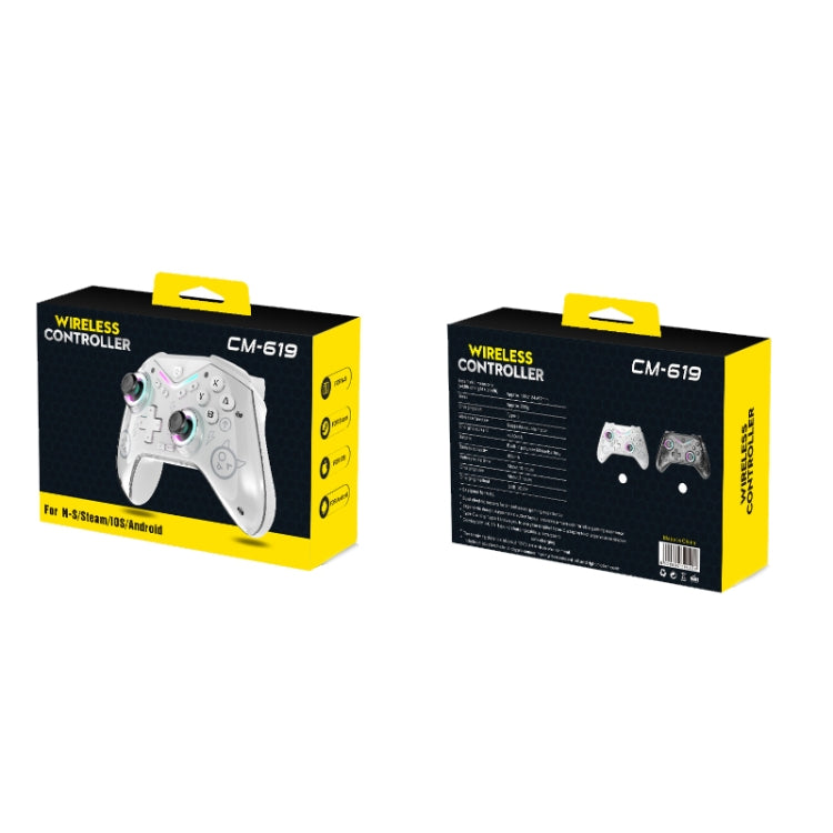 CM-619  Bluetooth Game Controller Programmable with RGB Lights for Switch / Steam Deck / PC / IOS / Android