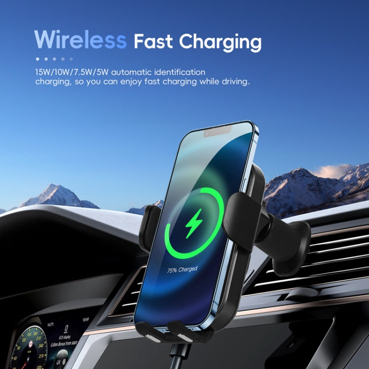 Fast Charging Retractable Recharging Cell Phone Holder With Wireless CarPlay Android Auto Function - Standard