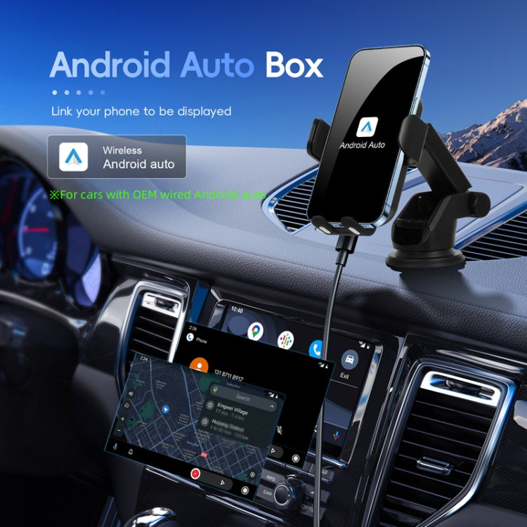 Fast Charging Retractable Recharging Cell Phone Holder With Wireless CarPlay Android Auto Function - Standard
