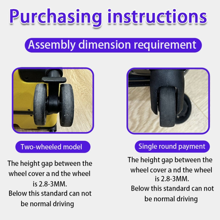 4pcs/ Set Cuttable Trolley Caster Cases Universal Wheel Silent Noise Reducing Silicone Protective Covers