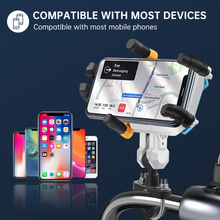 Colorful Motorcycle Shock-absorbing Navigation Mobile Phone Holder - Handlebar Model