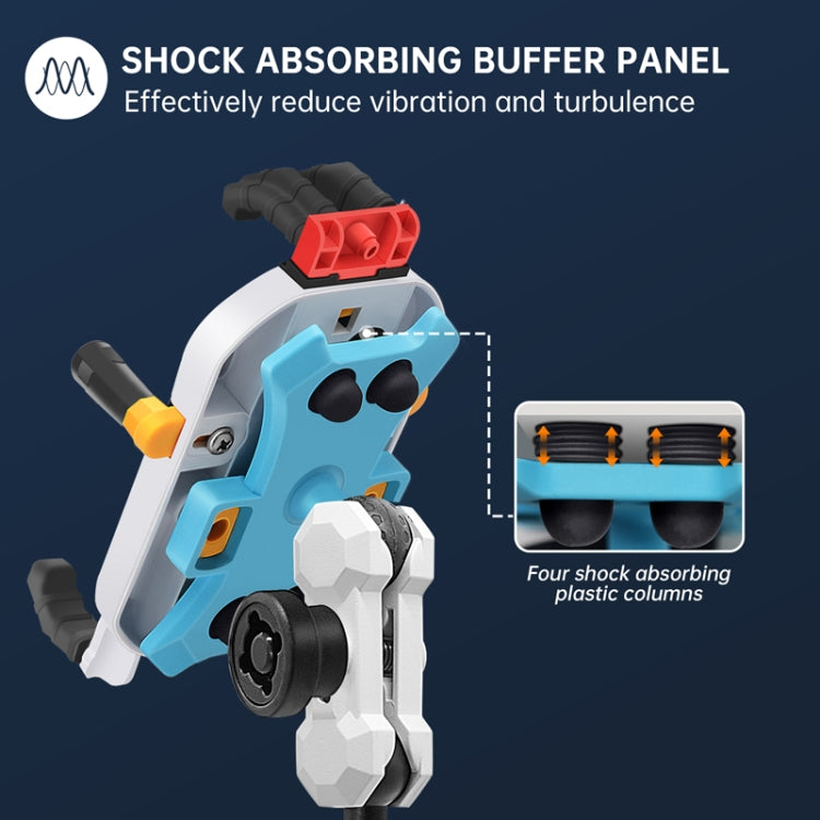 Colorful Motorcycle Shock-absorbing Navigation Mobile Phone Holder - Handlebar Model