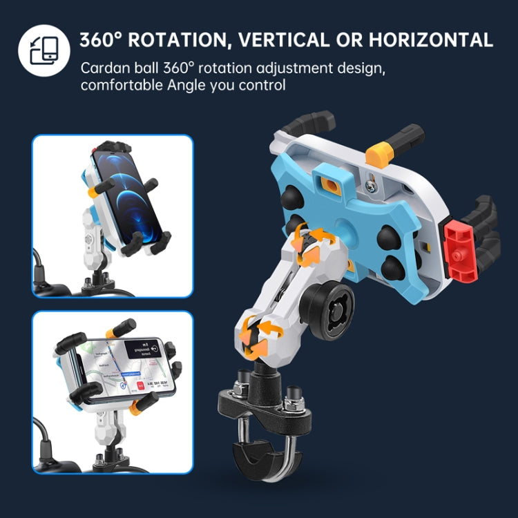 Colorful Motorcycle Shock-absorbing Navigation Mobile Phone Holder - Handlebar Model
