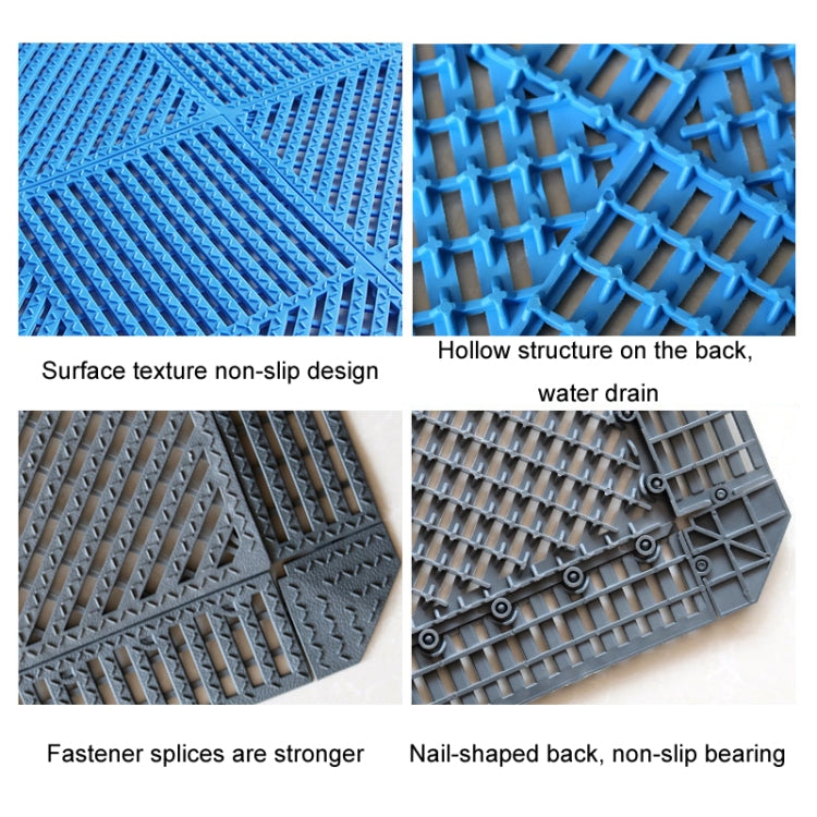 30x30cm Bathroom Floor Mats Non-slip Hydrophobic PVC Hollow Dirt-resistant Foot Mats