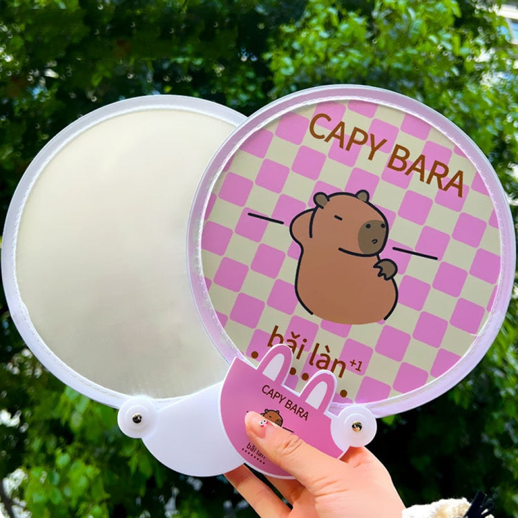 2-In-1 Portable Cute Cartoon Selfie Fill Light Reflector Folding Fan