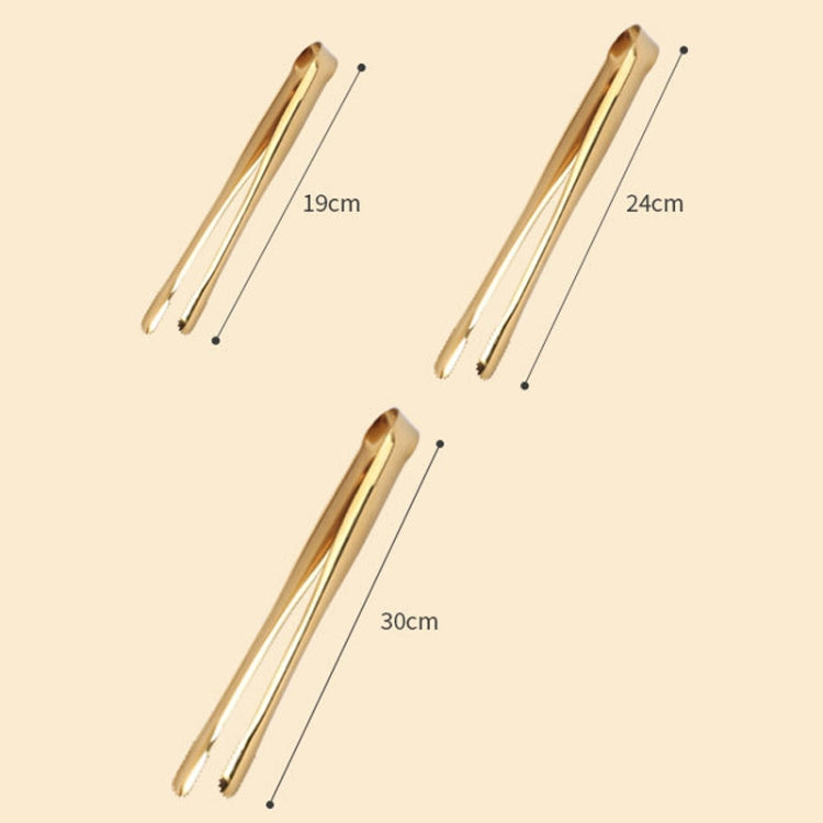 Household 304 Stainless Steel Barbecue Clip Kitchen Extended Food Holders, Model: 24cm Gold