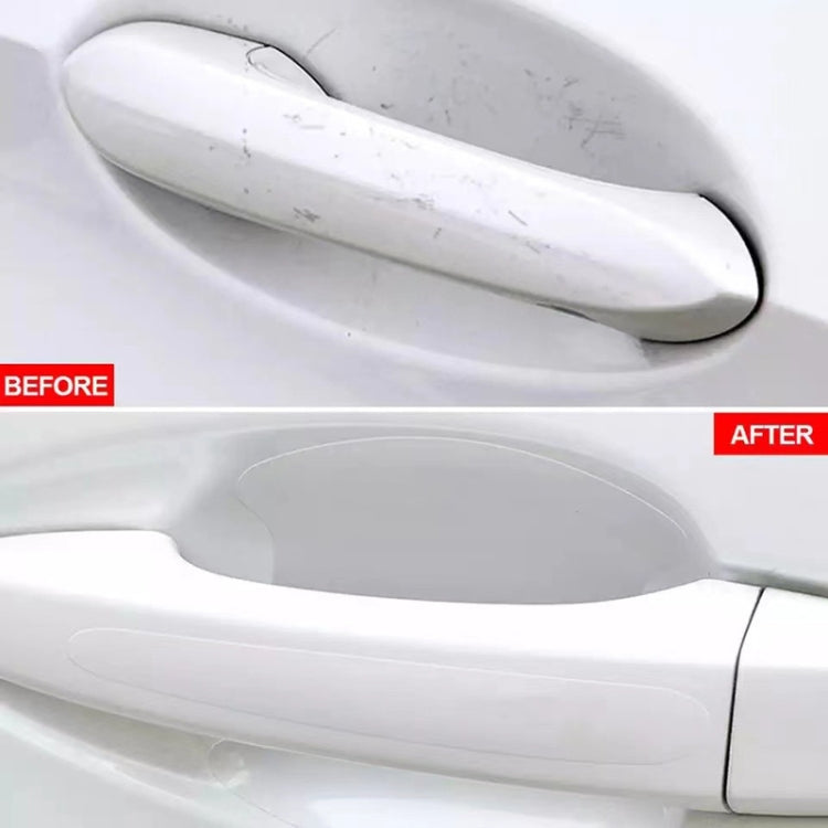 Car Door Handle Anti-scratch Protection Transparent Stickers Anti-collision Strips, Specifications: 4pcs Handle