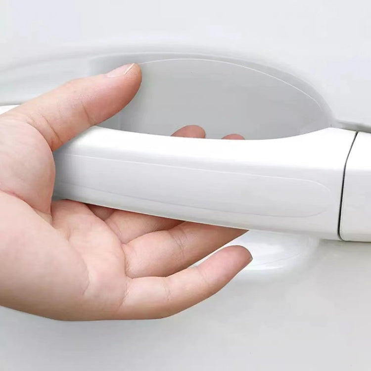 Car Door Handle Anti-scratch Protection Transparent Stickers Anti-collision Strips, Specifications: 8pcs /Set