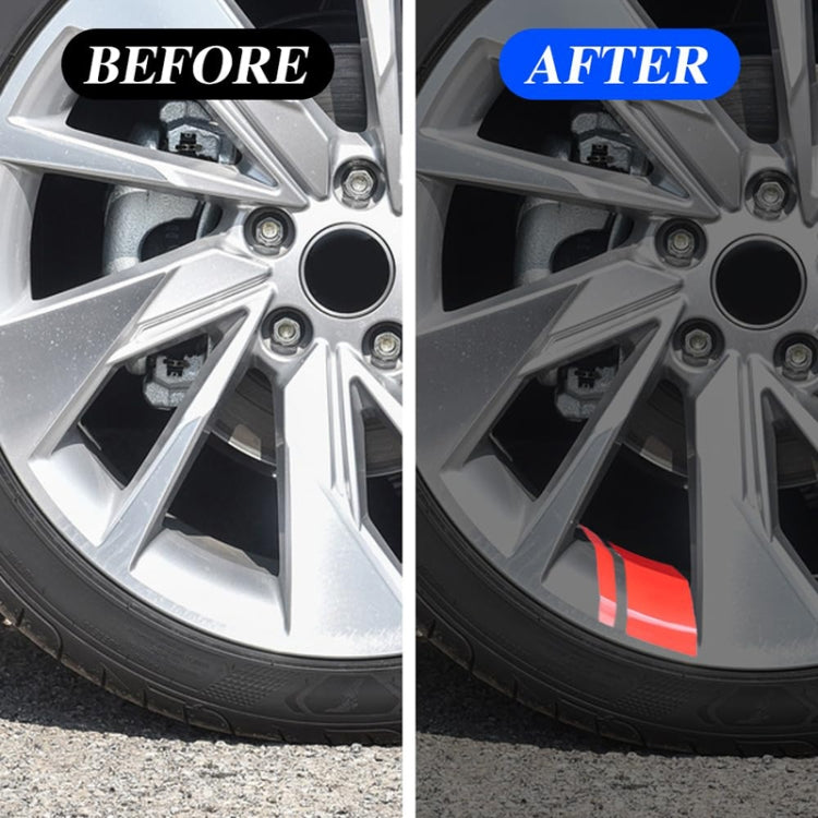 2pairs 18 inch~21 inch Car Reflective Wheel Modification Stickers, Color: 6pcs /Set White