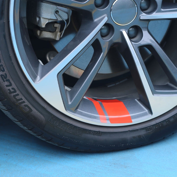 2pairs 18 inch~21 inch Car Reflective Wheel Modification Stickers, Color: 6pcs /Set Yellow