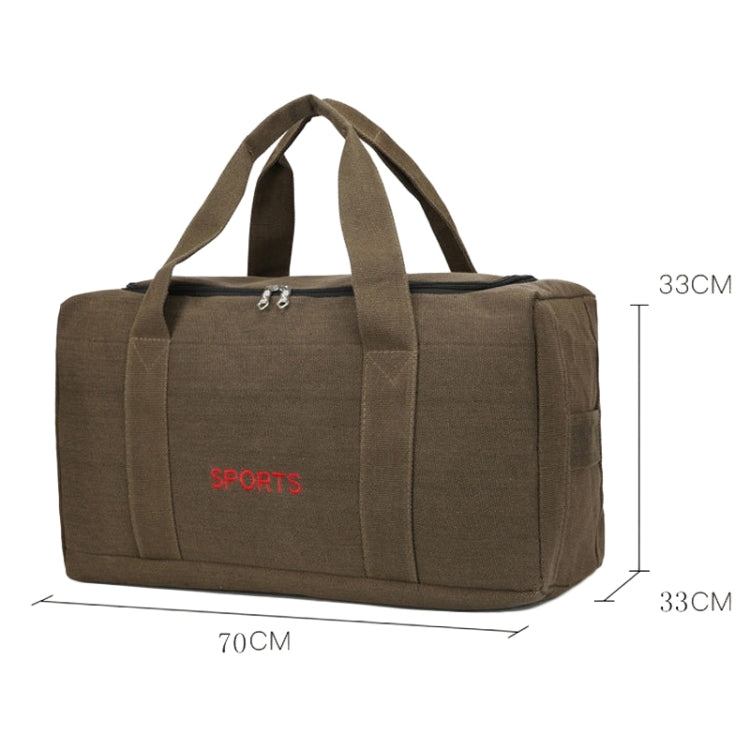 Portable Luggage Bag Canvas Large Capacity Travel Backpack Storage Moving Bag, Size: Plus Large