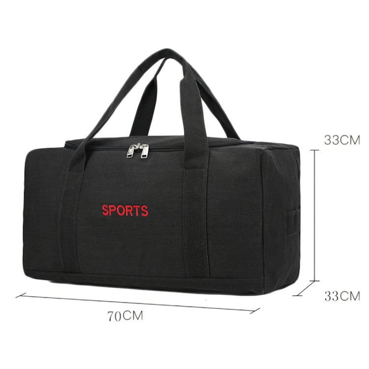 Portable Luggage Bag Canvas Large Capacity Travel Backpack Storage Moving Bag, Size: Plus Large
