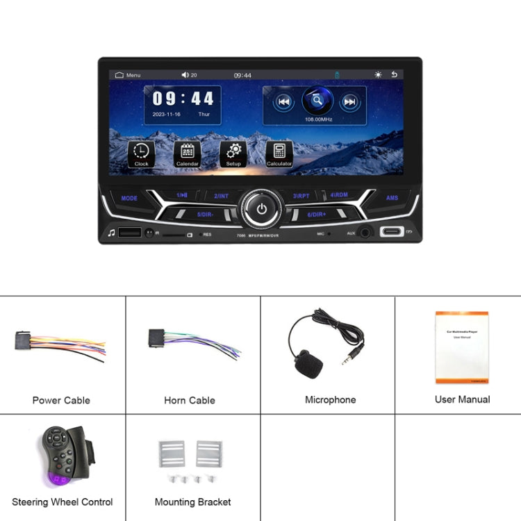 6.86inch Dual Butt Button Knob Player MP5 With Backup Camera Function / Bluetooth / CarPlay - Standard