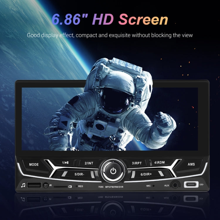 6.86inch Dual Butt Button Knob Player MP5 With Backup Camera Function / Bluetooth / CarPlay - Standard