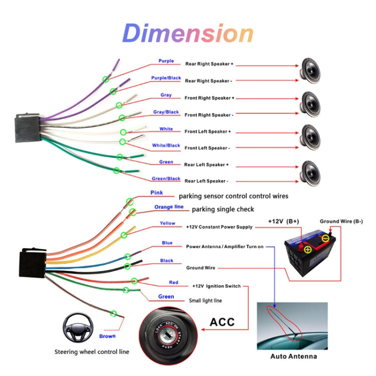 6.86inch Dual Butt Button Knob Player MP5 With Backup Camera Function / Bluetooth / CarPlay - Standard