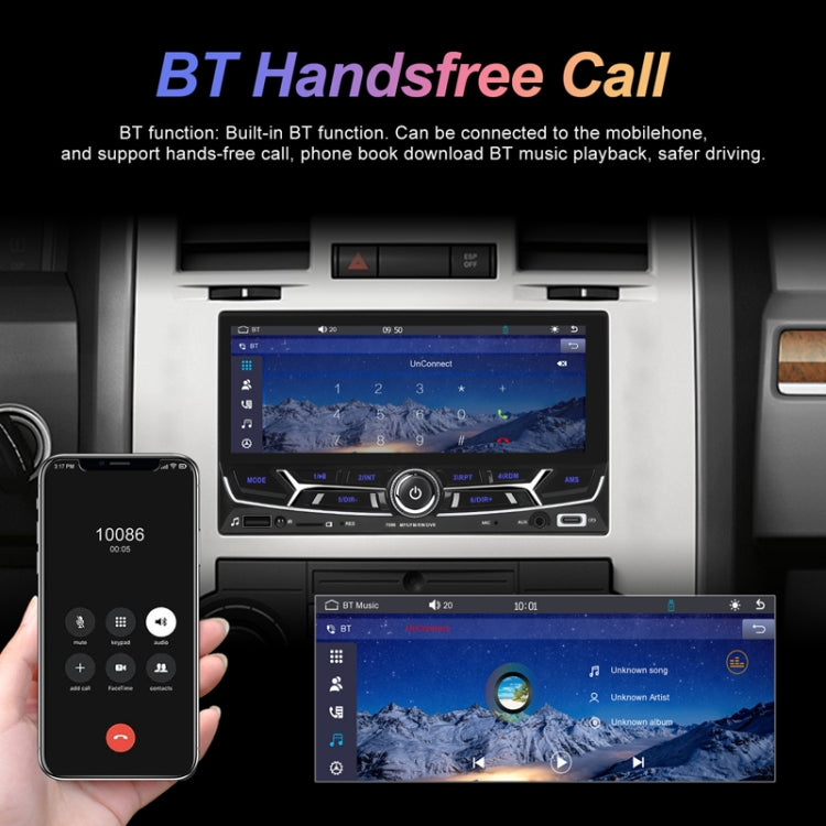 6.86inch Dual Butt Button Knob Player MP5 With Backup Camera Function / Bluetooth / CarPlay - Standard