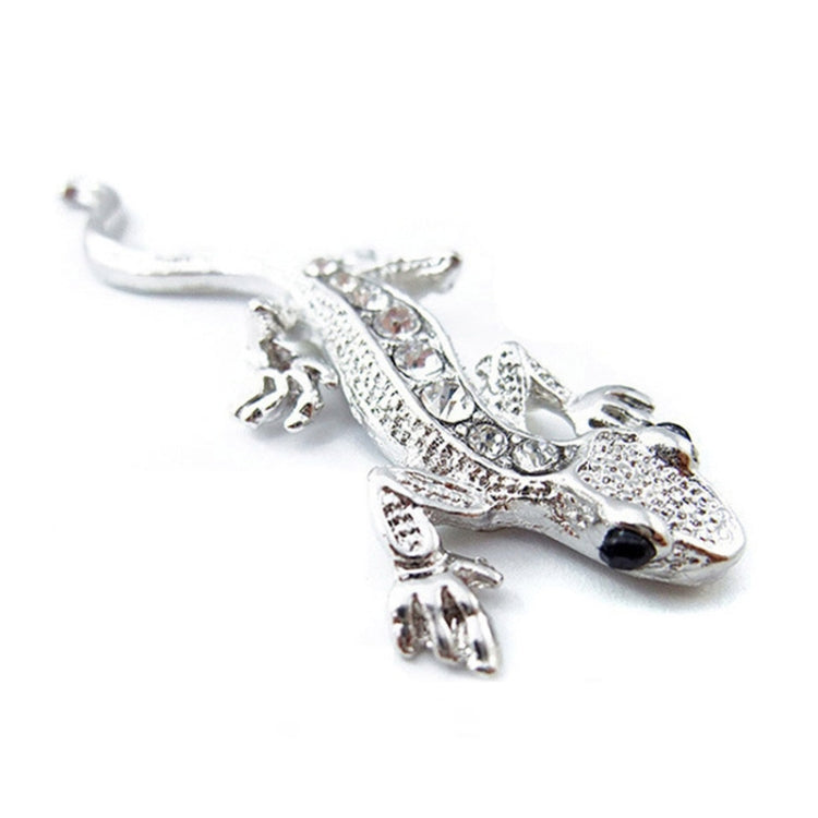 Zinc Alloy Rhinestone Gecko Metal 3D Car Sticker