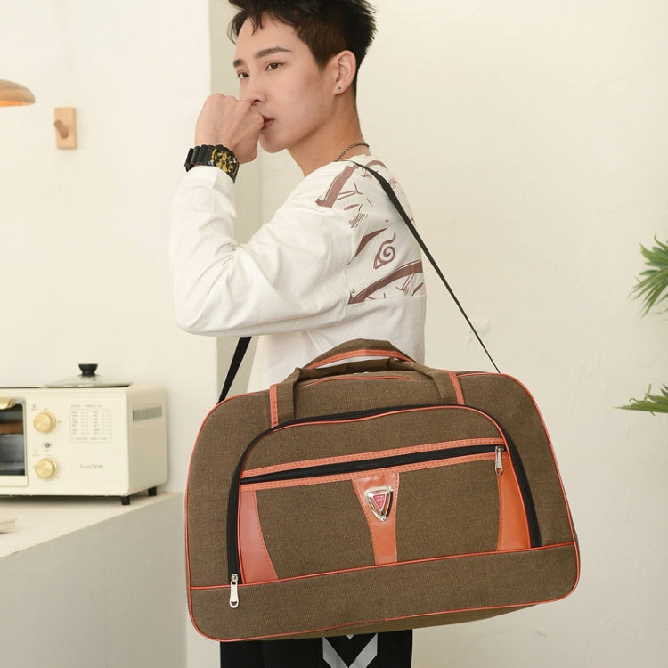 Large Capacity Travel Bag Men Short Trip Handheld Canvas Luggage Bag, Size: Medium