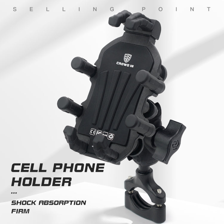 Outdoor Motorcycle Aluminum Alloy Shock-absorbing Mobile Phone Holder - Handlebar Model