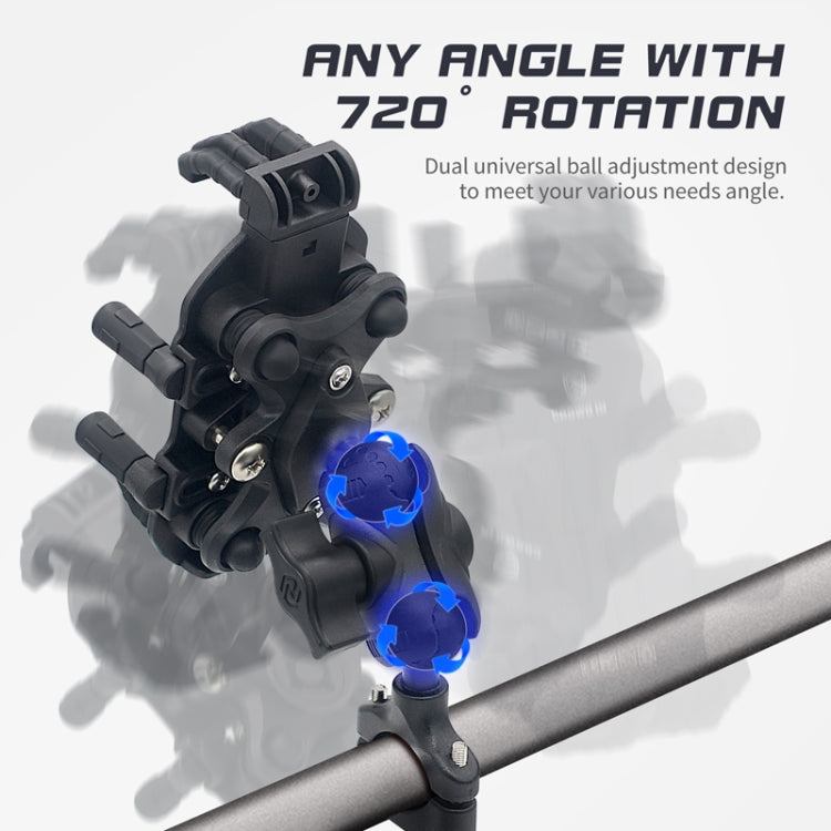 Outdoor Motorcycle Aluminum Alloy Shock-absorbing Mobile Phone Holder - Handlebar Model