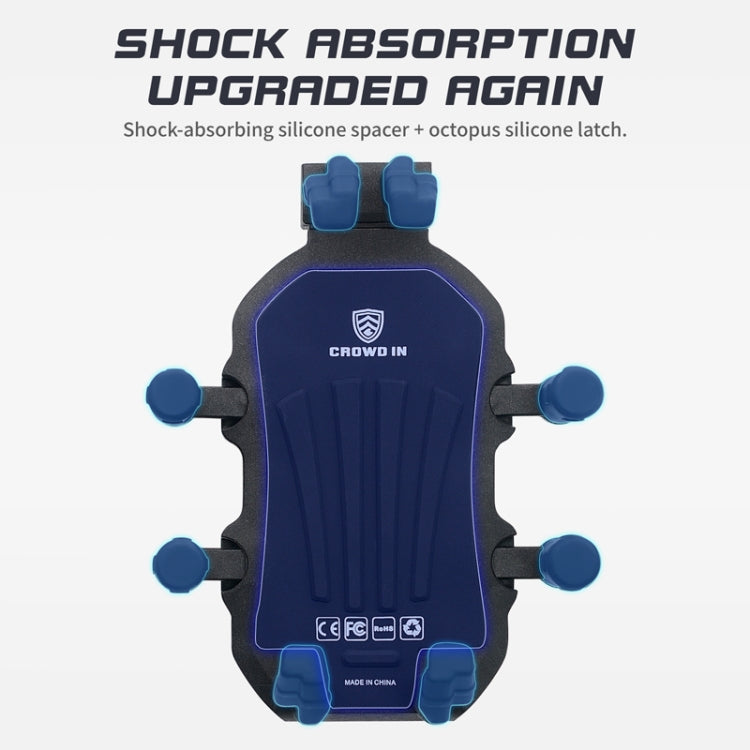 Outdoor Motorcycle Aluminum Alloy Shock-absorbing Mobile Phone Holder - Handlebar Model