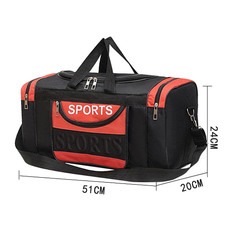 Simple Portable Shoulder Large Capacity Travel Bag Handheld Luggage Bag, Color: Small Red