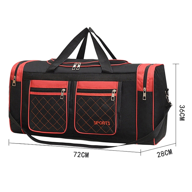 Simple Portable Shoulder Large Capacity Travel Bag Handheld Luggage Bag, Color: Large Red
