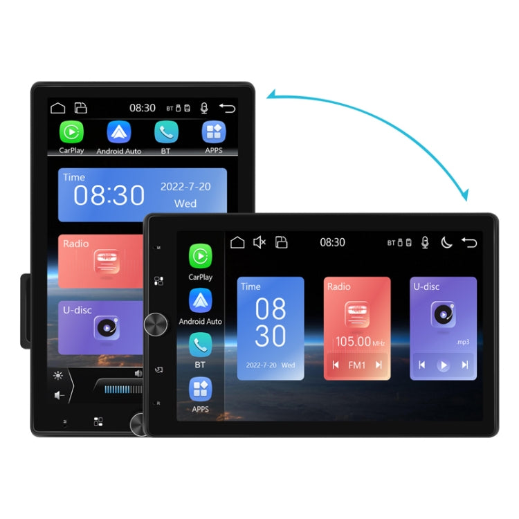 10.4 Inch MP5 Single Butt Vertical Screen Manual Rotation Android Navigation With Wireless Carplay Backup Camera - Standard