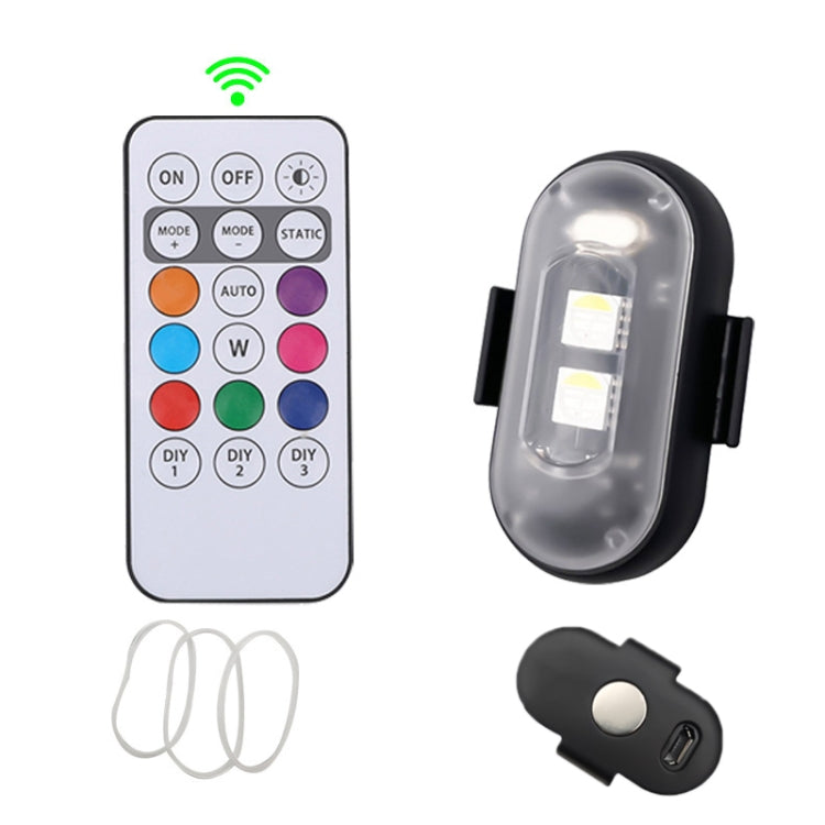Wireless Remote Control Motorcycle Universal Colorful Flashing Warning Light, Size: Magnetic Type - 1 Light 1 Remote Control