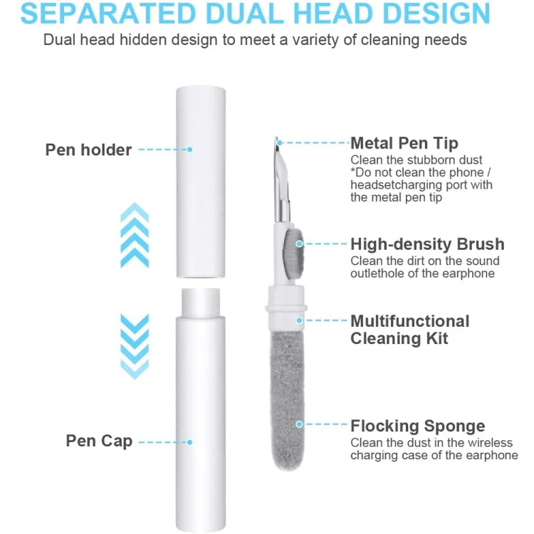 5pcs SM-116 3-in-1 Multifunctional Bluetooth Earphone Cleaning Pen Keyboard Cleaning Brush Set
