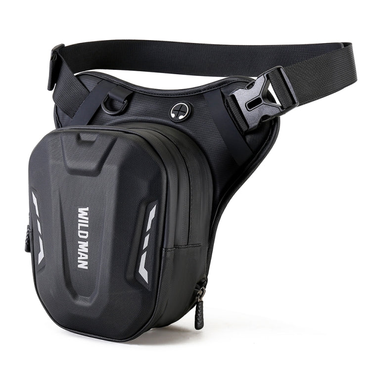 WILD MAN L1 3L Outdoor Motorcycle Riding Hard Shell Waist Bag Sports Cross-body Bag - Black