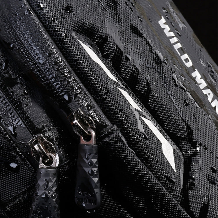 WILD MAN L1 3L Outdoor Motorcycle Riding Hard Shell Waist Bag Sports Cross-body Bag - Black