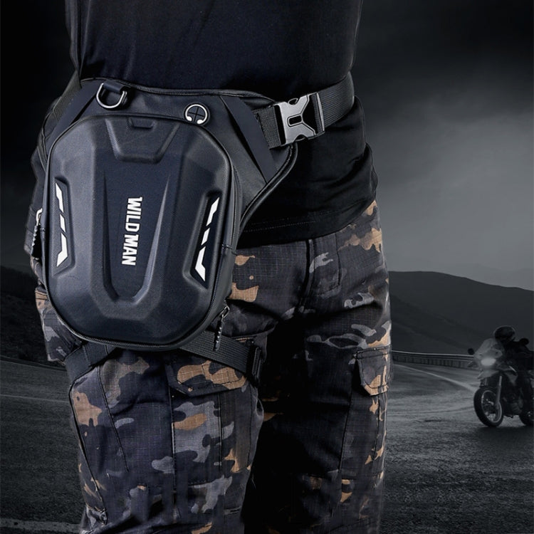 WILD MAN L1 3L Outdoor Motorcycle Riding Hard Shell Waist Bag Sports Cross-body Bag - Black