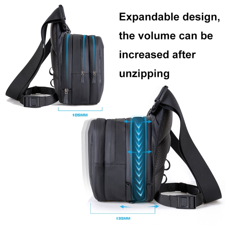 WILD MAN L1 3L Outdoor Motorcycle Riding Hard Shell Waist Bag Sports Cross-body Bag - Black