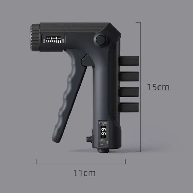 Multifunctional Grip Strength Finger Strength Trainer Fitness Stress Reduction Equipment, Color: Deep Gray Mechanical Counting