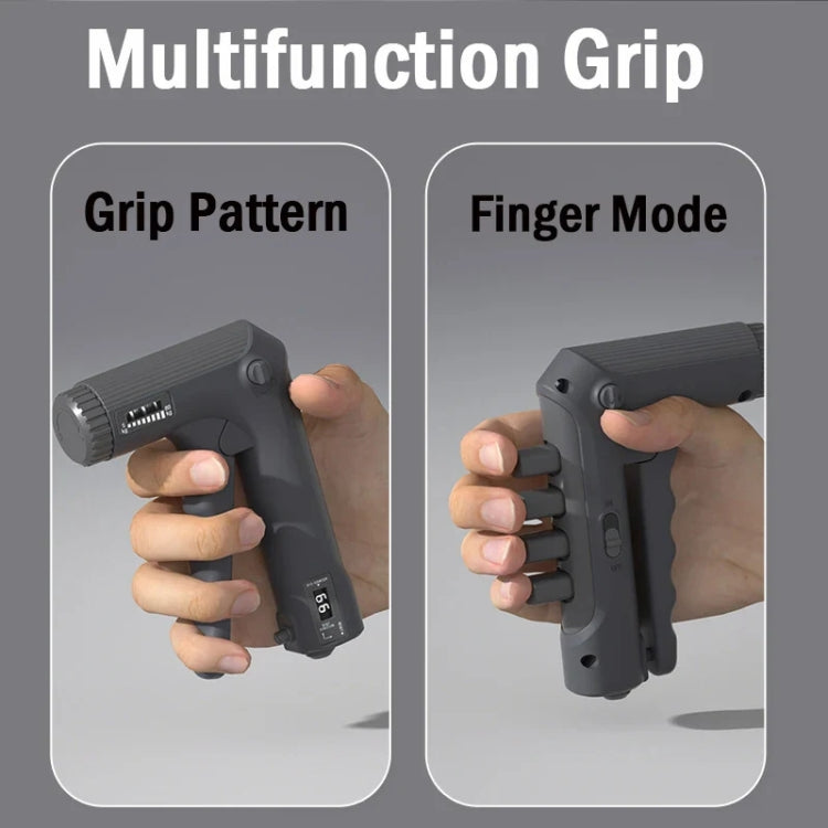 Multifunctional Grip Strength Finger Strength Trainer Fitness Stress Reduction Equipment, Color: Deep Gray Electronic Counting