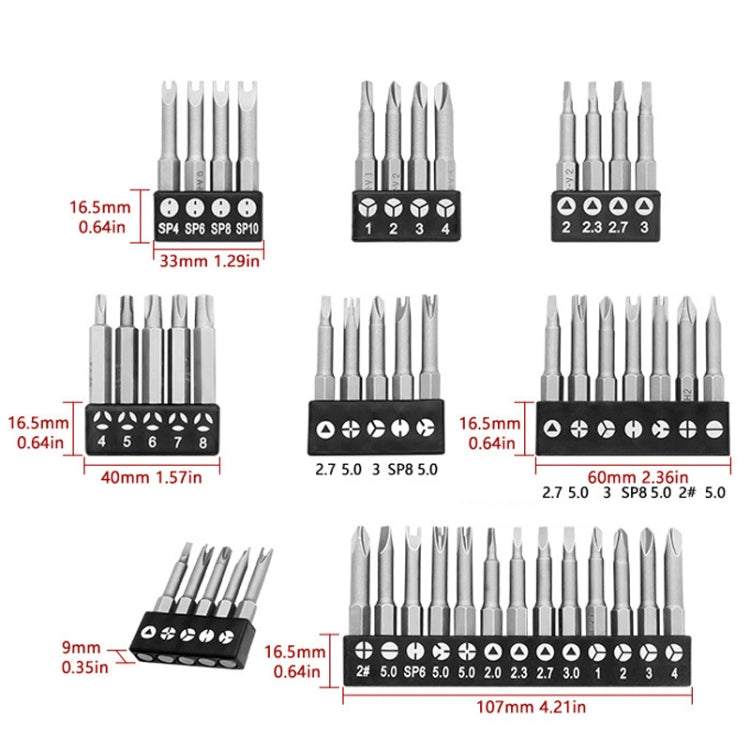 4pcs / Set Y-Shaped Chrome Vanadium Steel Bit Set Appliance Repair Electrical Drill Accessories With Magnetic