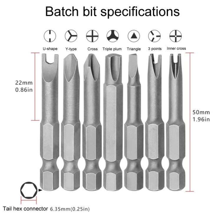 4pcs / Set Triangle Chrome Vanadium Steel Bit Set Appliance Repair Electrical Drill Accessories With Magnetic