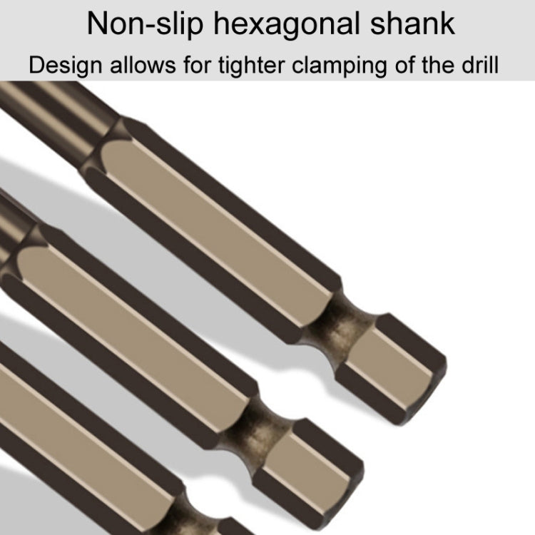 4mm Hexagonal Shank Spiral Flute Cross Alloy Drill Bits Glass Tile Four Edge Drivers