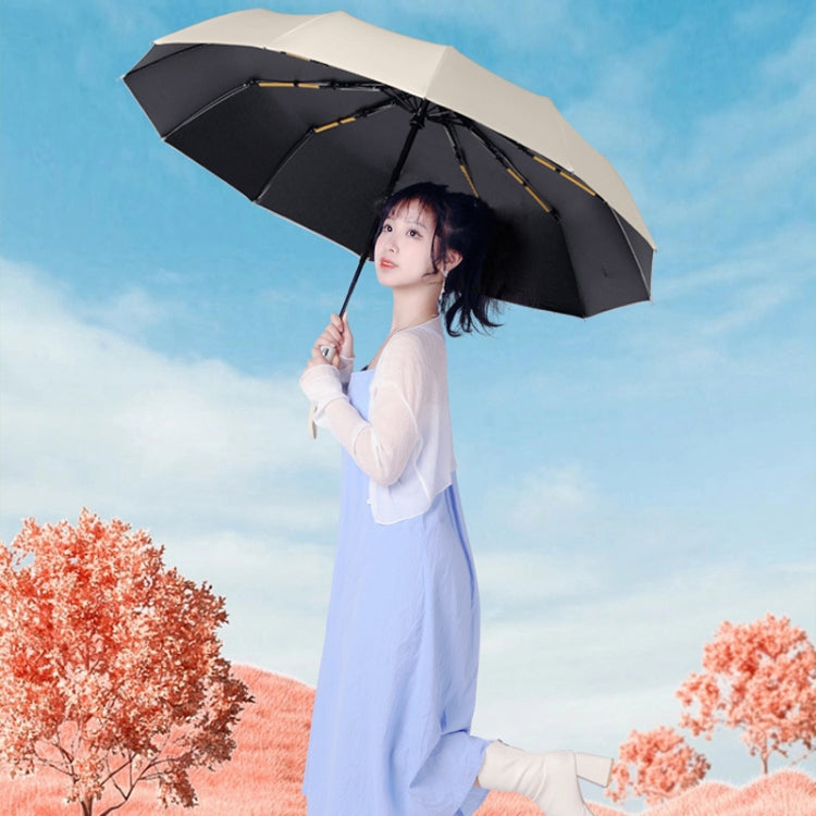 24 Bones Vinyl Folding Umbrella Sunny and Rainy Fully Automatic Sun Shading Umbrella