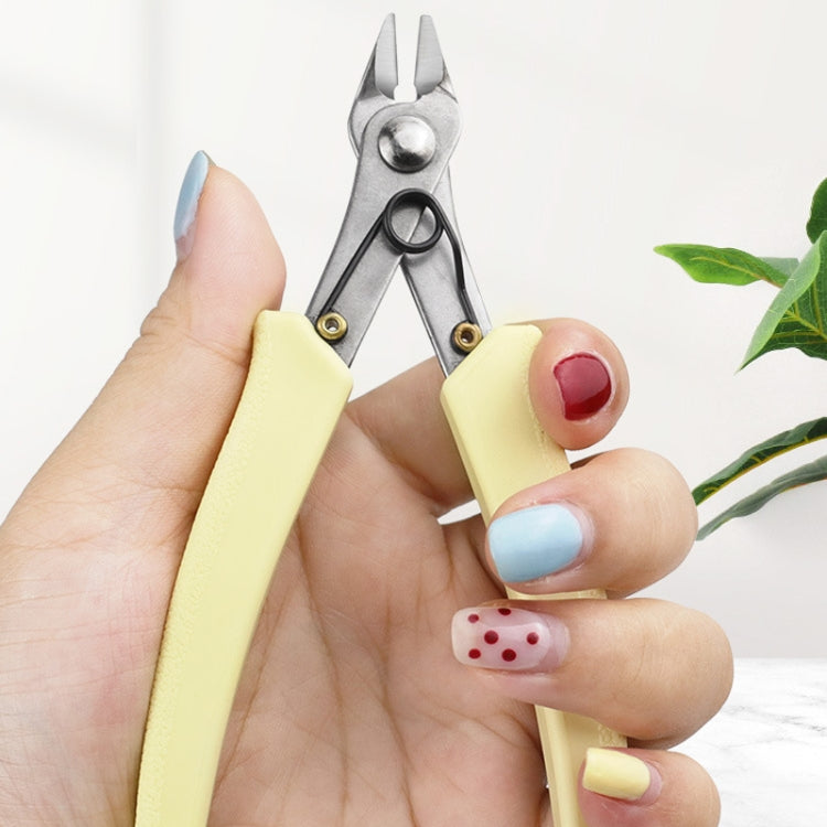 Stainless Steel Tip And Diagonal Cutting Pliers Nail Removing Drilling Cutters - White