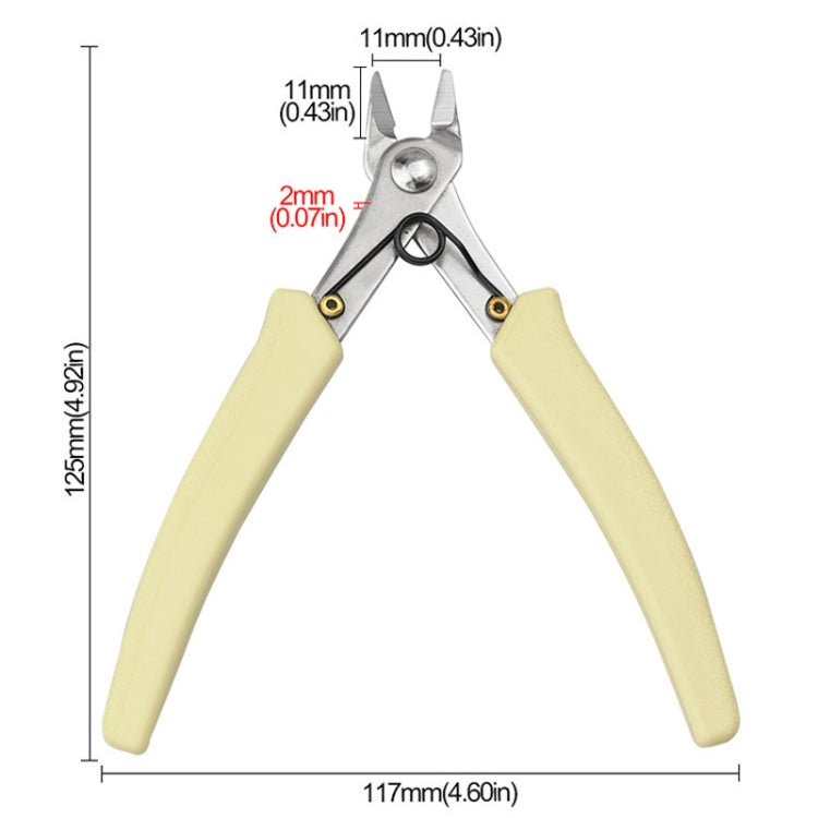 Stainless Steel Tip And Diagonal Cutting Pliers Nail Removing Drilling Cutters - White