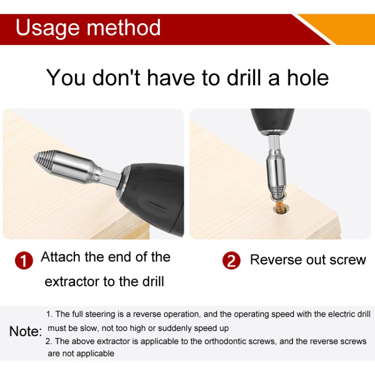 5pcs / Set Slide Thread Broken Screw Extractor Broken Screw Removal Tool With Storage Box