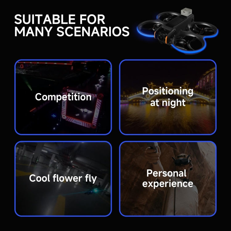 For DJI Avata 2 RCSTQ Colorful Luminous Light Belt High Bright Tube Night Flight Warning Light Strip